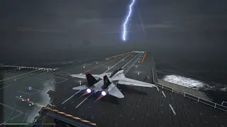 Dogfight: GTA V Warfare Mod — F-14D Super Tomcat Carrier Take Off