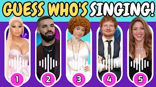 Guess WHO'S SINGING| Celebrity Song Edition | The weeknd, Olivia Rodrigo,Taylor Swift | Music Quiz