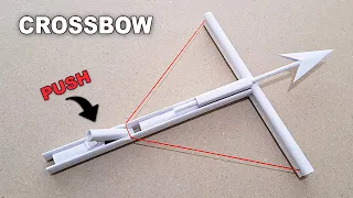 DIY - HOW TO MAKE A BOW AND ARROW FROM A4 PAPER - ( CROSSBOW )