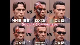 Hot Toys Terminator T800 Head Sculpt Comparison! DX13 vs DX10 vs MMS136 vs MMS307