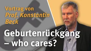 Geburtenrückgang und Übersterblichkeit – who cares? I Prof. Konstantin Beck