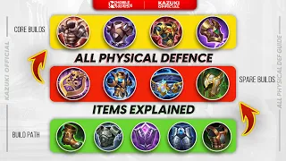 ALL PHYSICAL DEFENCE ITEMS COMPARISON | WHICH ONE IS BEST ? | COUNTER META HEROES