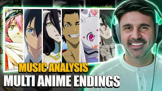 MUSIC DIRECTOR REACTS | Multi Anime ENDINGS 1