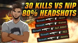 CS:GO POV - ScreaM vs NiP | 30/14 (80% Headshots) @ ESL Pro League S7