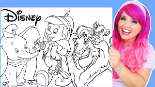 Coloring Classic Disney Movies Dumbo, Pinocchio & The Lion King Coloring Pages