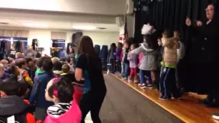 "Walk it out like granny" assembly dance