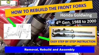 How to remove and rebuild front forks on GL1500 Honda Goldwing 1988-2000