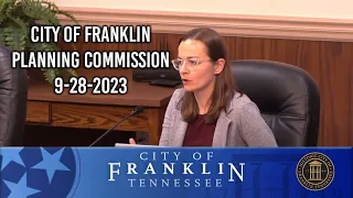 City of Franklin, Planning Commission 9-28-2023