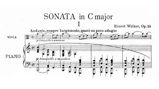 Ernest Walker – Viola Sonata, in C major