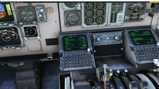 Setting up a flight plan in the MD-82.