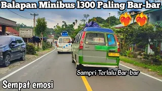 Balapan Minibus l300 Paling Bar-bar || Sempat Sampek Emosi
