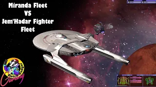 Miranda Fleet VS Jem'Hadar Fighter Fleet | Star Trek Ship Battle | Bridge Commander |