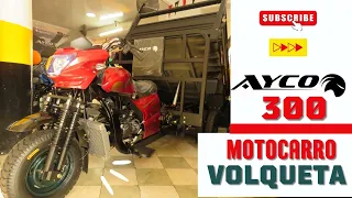 🔴AYCO 300 MOTO VOLQUETA 1TONELADA/Ficha técnica/Precio/Descripción general #sym #motocarro