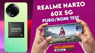 Realme Narzo 60X 5G Pubg/Bgmi Test (Dimensity 6100+)🔥 | Realme Narzo 60X 5G Gaming Review & Test