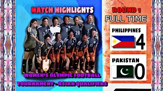 Philippines vs Pakistan Match Highlights | Women's Olympic Football Tournament - Asian Qualifiers