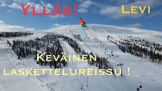 Ylläksen reissu, laskettelua, autoilua, ravintoloita, maisemia dronella 21.4.-28.4.2024