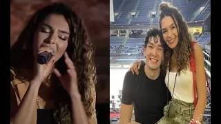 Ebru Şahin sang for Cedi Osman