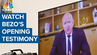 Watch Amazon CEO Jeff Bezos' opening testimony to Congress