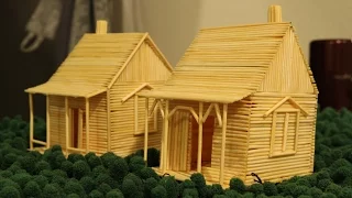 How to make a Toothpick House - Making toy