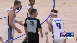 Kevin Huerter got fouled by Klay Thompson in front of the ref and got no whistle | Kings vs Warriors