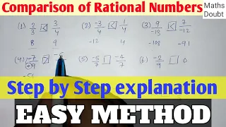 Comparison of rational numbers | How to compare rational numbers | maths doubt