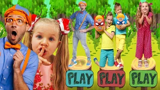 Blippi Wonders and  Kids Diana Show vs Vlad and Niki Run - Real Life Characters Runner Gameplay