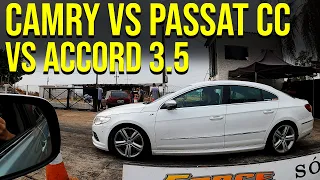 Camry vs Passat CC 3.6 vs Accord 3.5! Todos Stage2