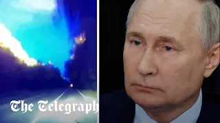 Footage shows explosion as Ukrainian drone downed near Putin residence