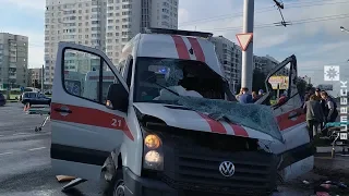 В Витебске такси столкнулось с автомобилем скорой помощи (14.08.2019)