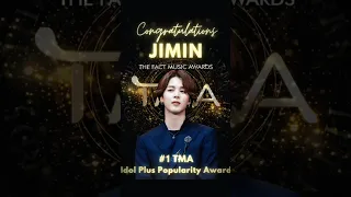 Jimin is the FIRST soloist in HISTORY to win the TMA Popularity Award! 🥳🎉