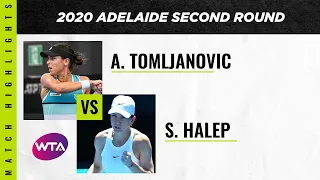 Simona Halep vs. Ajla Tomljanovic | 2020 Adelaide Second Round | WTA Highlights