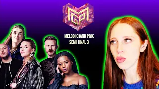 LET'S REACT TO MELODI GRAND PRIX SEMI-FINAL 3 // NORWAY EUROVISION 2024 (RECAP AND FINALISTS)