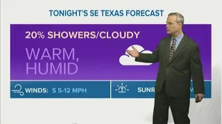 Warm and humid in SE Texas ahead of a cold front