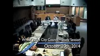 Wheat Ridge City Council Study Session 10-20-14
