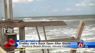 Crabby Joe's back open after the storm