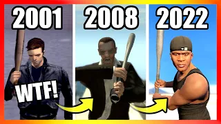 Evolution of BASEBALL BAT LOGIC in GTA Games (2001-2022)