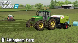 BALING AND WRAPPING SILAGE + HAY - CO-OP Multiplayer FS22 Attingham Park Ep 6