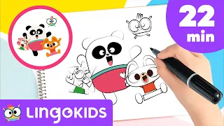 How to Draw the LINGOKIDS CHARACTERS 🖍️🎨 | CRAFTS by Lingokids