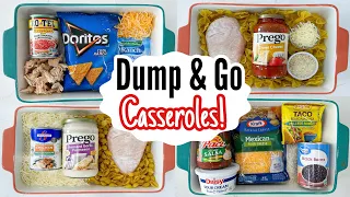 DUMP & GO CASSEROLES | 5 Quick & Budget-Friendly Casserole Dinner Recipes Made EASY! | Julia Pacheco