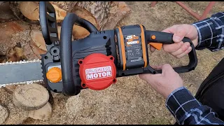 Piła Worx WG385E Nitro - najmocniejsza z marki Worx - mocą przypomina solidne markowe Stihl i Husqi.