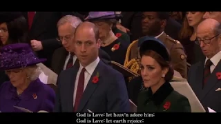 Blaenwern - God is Love Hymn - Westminster Abbey Armistice Centenary (with Lyrics)