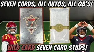 Seven Cards, All Autos, All QB's! 2023 Wild Card Seven Card Studs QB Edition Review!