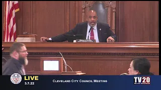 Cleveland City Council Meeting, March 7, 2022.