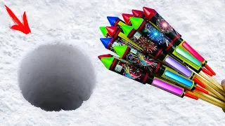 EXPERIMENT: XXL ROCKETS UNDER SNOW