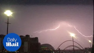 Lightning strikes Newcastle city centre and Sunderland Airshow