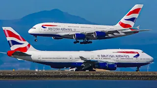 60 MINUTES of Great PLANE SPOTTING at San Francisco Airport [ KSFO / SFO ]