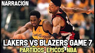 LAKERS VS BLAZERS GAME 7 (2000s) ÚLTIMO CUARTO ÉPICO! (Narración La Magia del Basket)