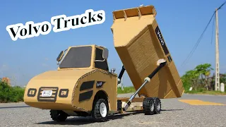 How To Make RC Volvo Dump Truck at home with Cardboard - Mr.H2 Diy