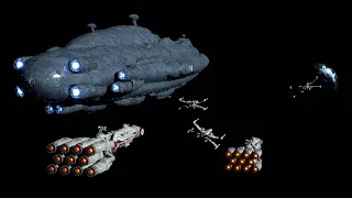 Rebel Fleet Drops Out Of Hyperspace | Blender