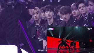 171201 WANNA ONE, DAY6 reaction to BTS "MIC DROP" @MAMA 워너원의 리액션 to 방탄소년단 무대